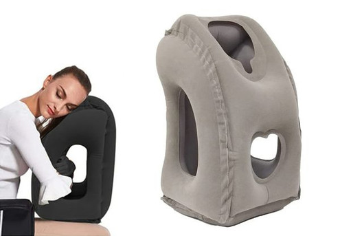 Inflatable Travel Pillow - Available in Two Colours & Option for Two-Pack