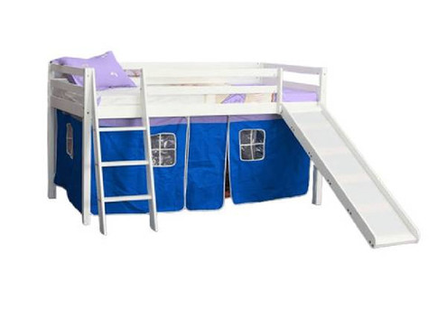 Chiang Mai Pine Cabin Bed with Slide & Blue Tent