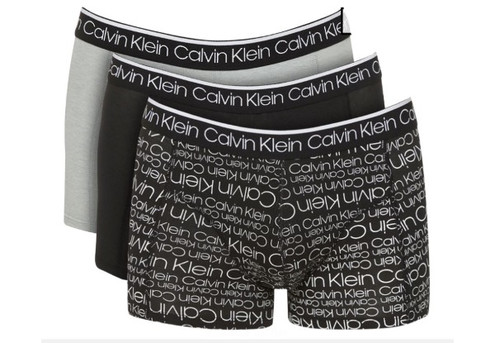 Three-Pack Calvin Klein Trunk Underwear - Four Sizes Available