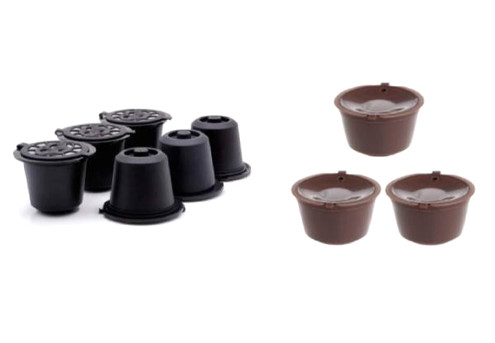Reusable Coffee Capsules Compatible with Nescafe & Nespresso  - Option for Three, Six & 12-Pack