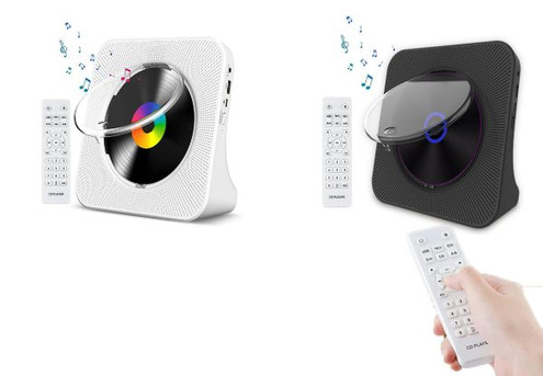 Bluetooth Home CD Player with LED Screen - Available in Two Colours & Option for Two-Pack