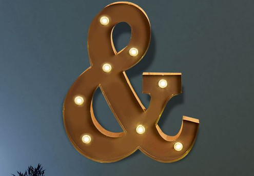 Freestanding Hanging LED Metal Letter & Number Lights - 11 Options Available