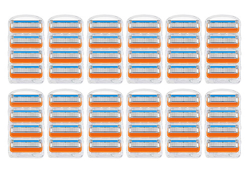 48-Piece Razor Replacement Blades Compatible with Gillette Fusion 5