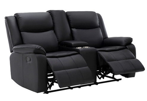 Two-Seater PU Leather Sofa Recliner Chair