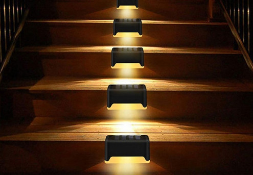 12-Pack Solar-Powered Deck Lights - Two Colours Available