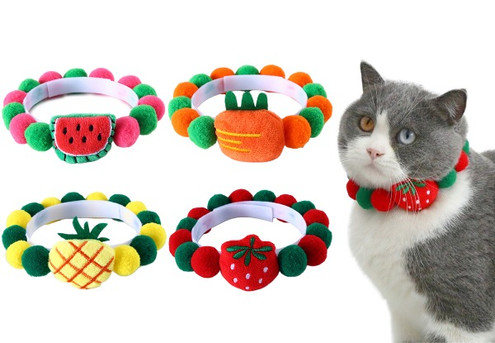 Cartoon Plush Pet Collar - Three Sizes & Four Styles Available - Option for Two-Pack