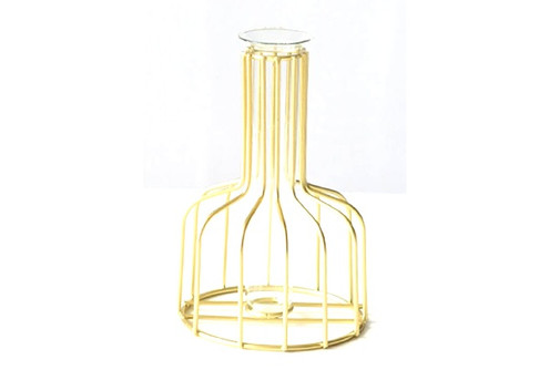 Frida Nordic Designer Golden Glass Vase