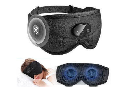 Bluetooth Wireless White Noise Sleep Mask Headphones - Option for Two-Pack