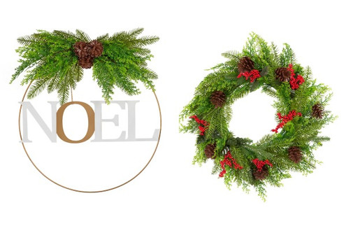 Santa's Helper 50cm Christmas Wreath - Two Styles Available