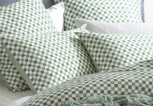 Renee Taylor 300TC Cotton Reversible Quilt Cover Incl. Pillowcase - Available in Eight Colours, Four Sizes & Option for Extra European Pillowcase