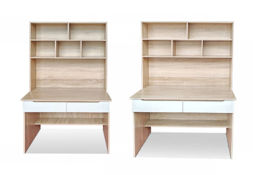 Eevi Drawer Desk with Shelves - Two Sizes Available