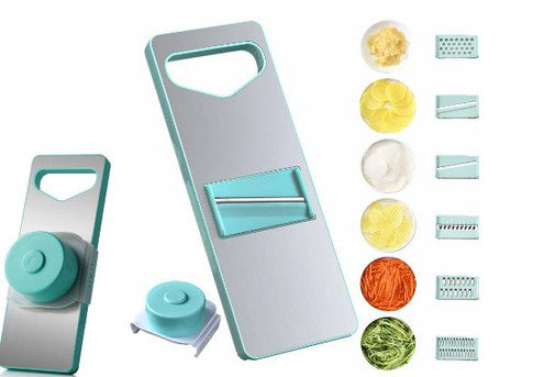 Vegetable Chopper Slicer with Six-Piece Interchangeable Blades