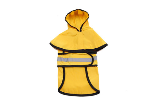 Reflective Adjustable Hooded Dog Rain Coat - Eight Sizes Available