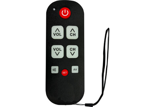 Simple Universal TV Remote with Large Buttons & Wrist Rope - Compatible with LG, RCA, Vizio, Sharp, Zenith, Panasonic, Philips, & Sony