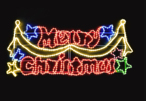 Colourful LED Merry Christmas Rope Lights