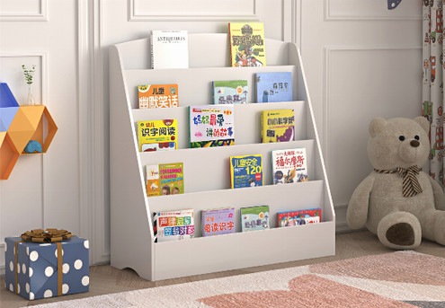 Five-Tier Kids Wooden Bookshelf