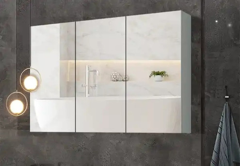 Bathroom Cabinet Mirror with Three Doors