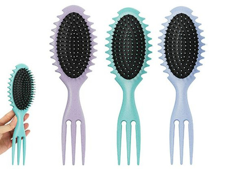 Two-in-One Curly Hair Brush - Three Colours Available