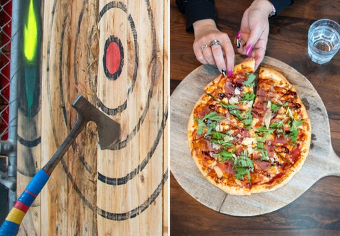 One-Hour Sweet Axe Throwing Experience & Pizza at Te Aro Brewing Company - Options for Two, Four or Six People