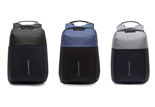 Anti-Theft Lightweight Backpack With USB Port - Available in Three Colours