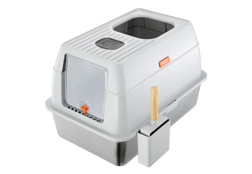 Two-in-One XL Enclosed Cat Litter Box with ABS Lid Carbon Filters