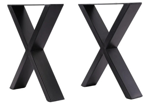 Two-Pieces 72cm Steel X-Shape Table Legs