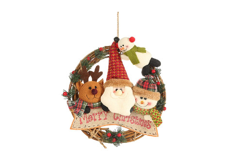 Christmas Hanging Wreath Decor Pendant