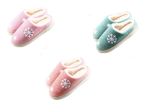Snowflake Slippers - Three Sizes & Three Colours Available