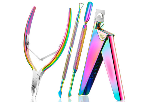 Four-in-One Set Stainless Steel Acrylic Nails Clippers - Two Colours Available