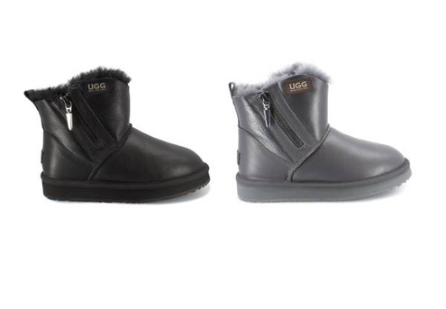 Tendance Paris Mini Zipper Platform Ugg Boots - Available in Two Colours & Six Sizes