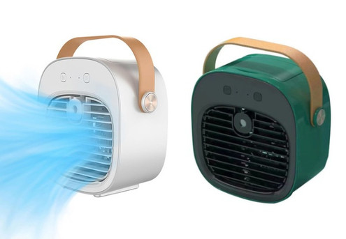 USB Rechargeable Mini Air Conditioner with Handle - Two Colours Available