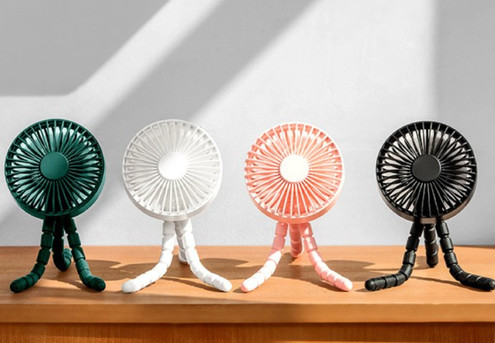 Flexible Tripod Fan - Four Colours Available & Option for Two