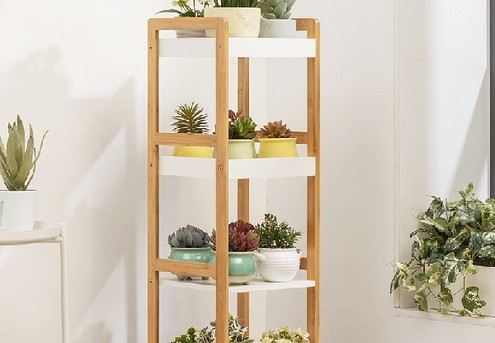 Bamboo Artists Flower & Plant Storage Shelf