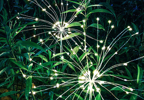 90-LED Solar-Powered Garden Firework Lights - Available in Three Light Colours & Option for 120 & 150-LED