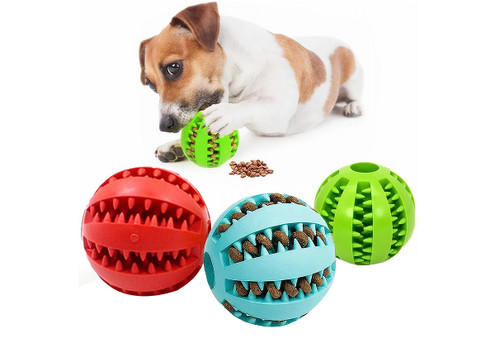 Three-Piece Dog Chew Ball Toy Set - Available in Three Sizes & Option for Two Sets