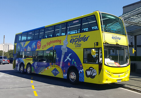 All Day Ticket for a Family of Four on Auckland Hop On Hop Off Explorer Bus