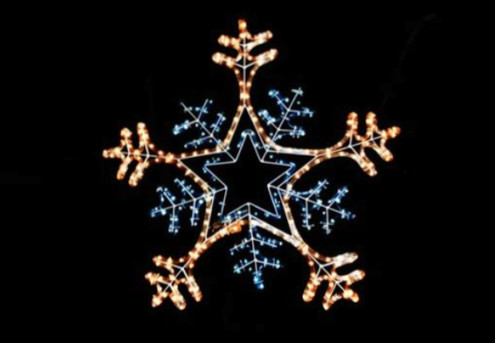 Christmas Snowflake Rope Light Display