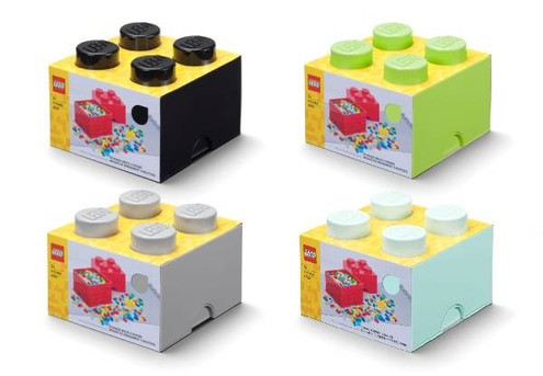 Lego Four-Knob Brick Storage - Available in Eight Colours - Elsewhere Pricing $69.99