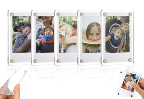 Five-Piece Acrylic Fridge Magnet Photo Frame