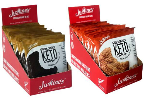 Justine's Keto Crunch Cookie Boxes Range - Available in Four Options