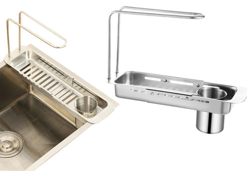 Expandable Stainless Steel Storage Rack Sink Organiser