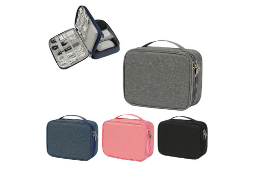 Travel Electronic Accessories Organiser Bag - Available in Four Colours & Option for Two