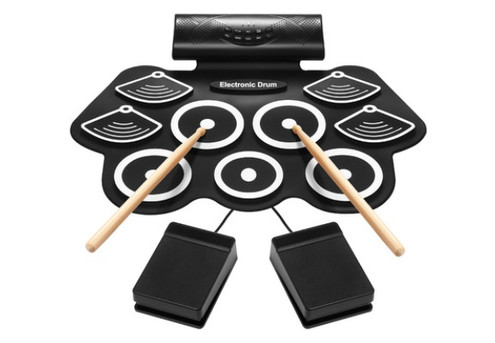 Melodic Nine Pads Portable Electronic Drum Set