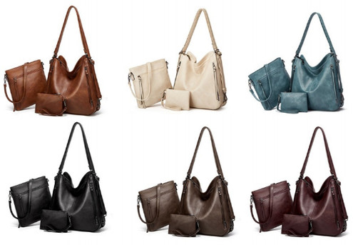 Three-Piece Shoulder Bag Set - Six Colours Available