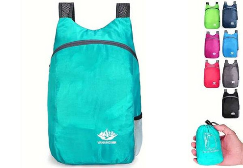 20L Lightweight Foldable Backpack - Eight Colours Available