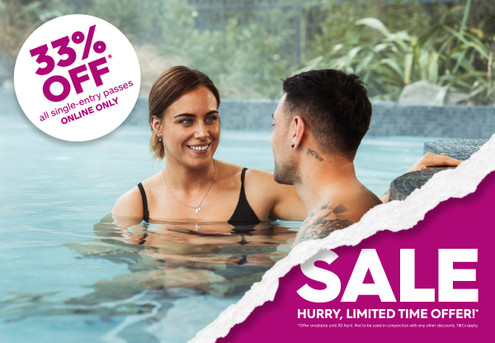 Hanmer Springs Thermal Pools & Spa Autumn Offer - 33% OFF All Single Entry Passes - Online Only