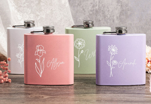 Custom Engraved Name Wine Flask