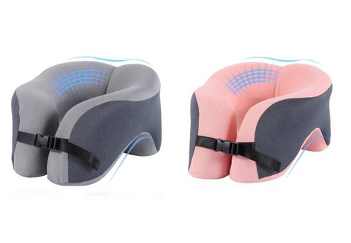 Memory Foam Travel Neck Pillow - Available in Four Colours