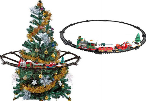 Christmas Tree Hanging Train Decor with Sound & Lights