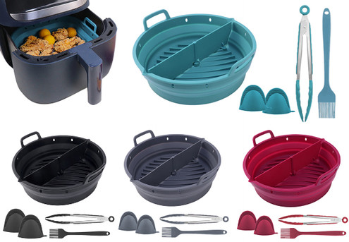 Reusable Air Fryer Silicone Accessories Set  - Four Colours Available